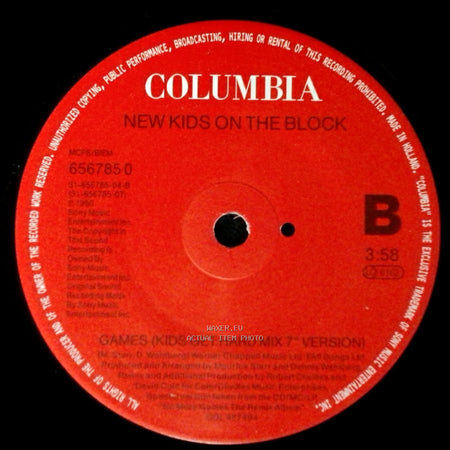 New Kids On The Block - Call It What You Want (C&C Pump It Up 7" Mix) / Games (Kids Get Hard Mix 7" Version) side B