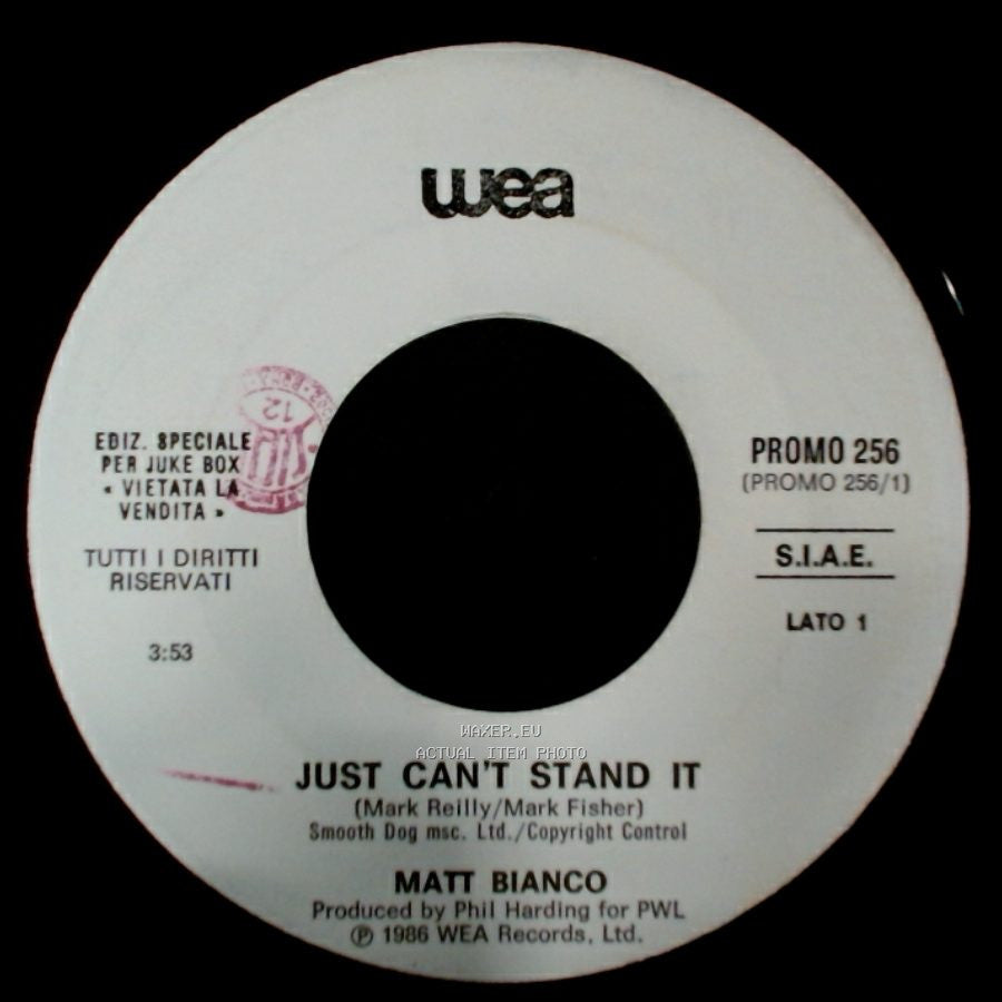 Prince / Matt Bianco - Kiss / Just Can't Stand It side B