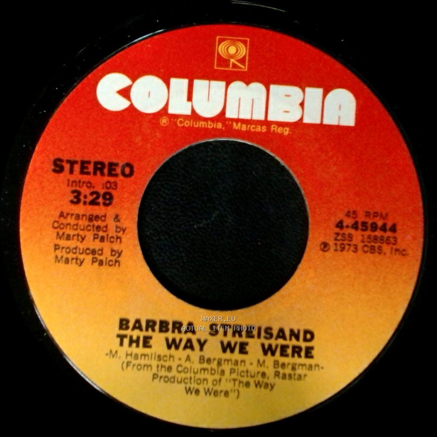 Barbra Streisand - The Way We Were / What Are You Doing The Rest Of Your Life? side A