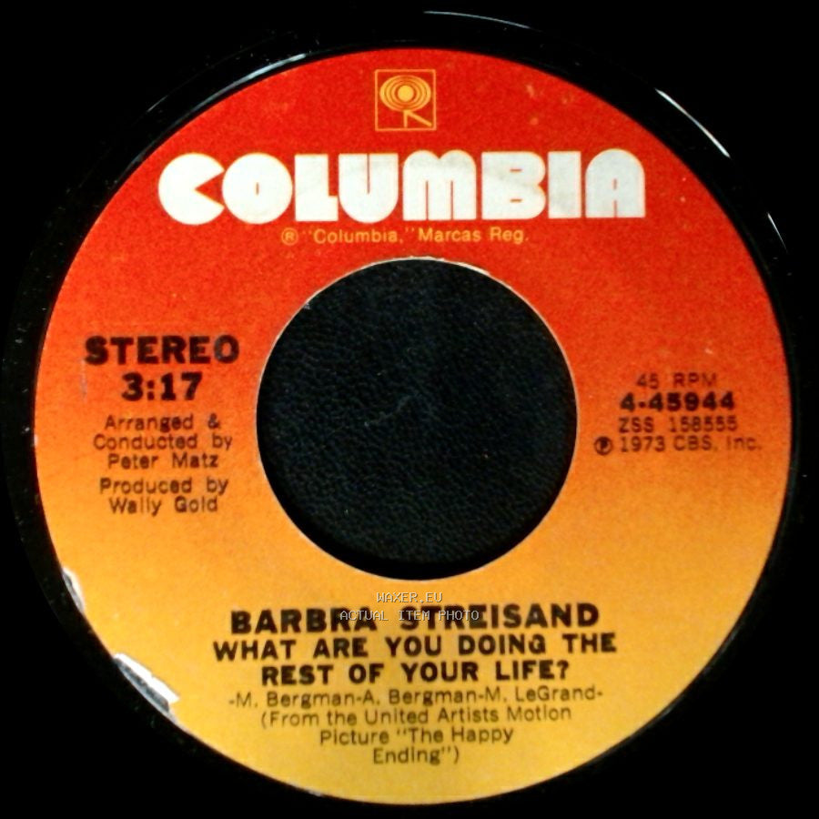 Barbra Streisand - The Way We Were / What Are You Doing The Rest Of Your Life? side B