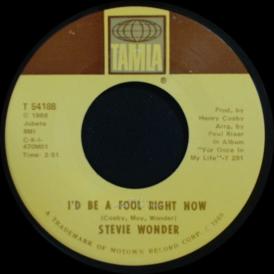 Stevie Wonder - Yester-Me, Yester-You, Yesterday / I'd Be A Fool Right Now side A