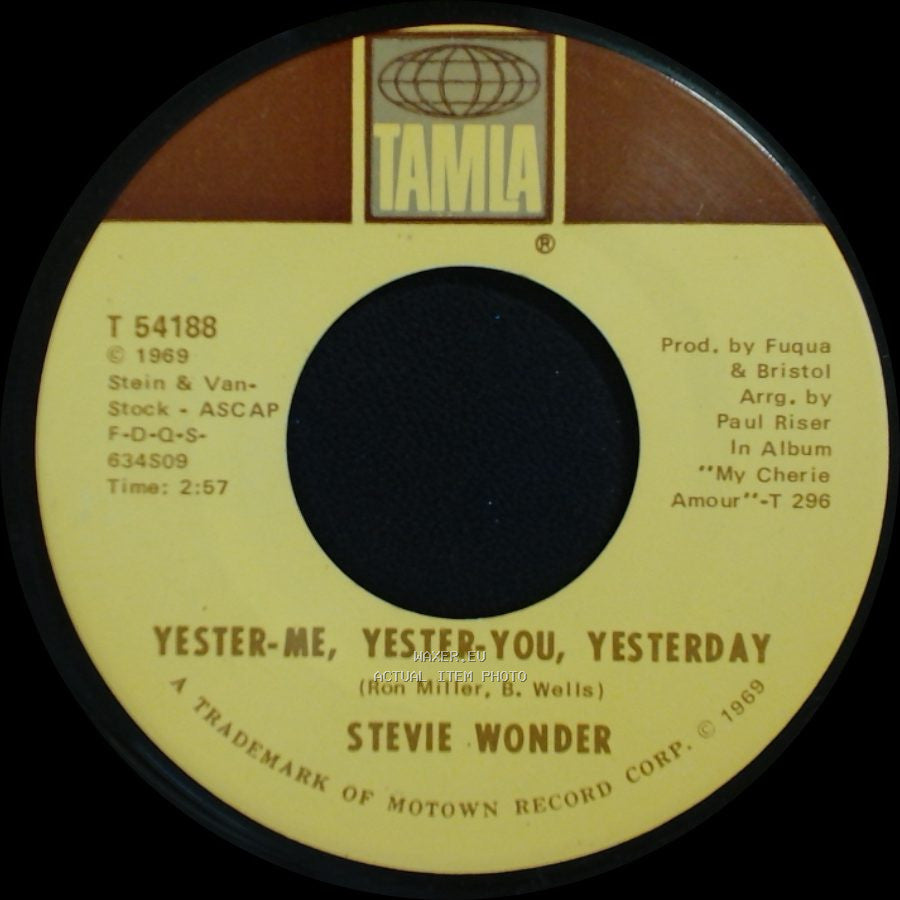 Stevie Wonder - Yester-Me, Yester-You, Yesterday / I'd Be A Fool Right Now side B
