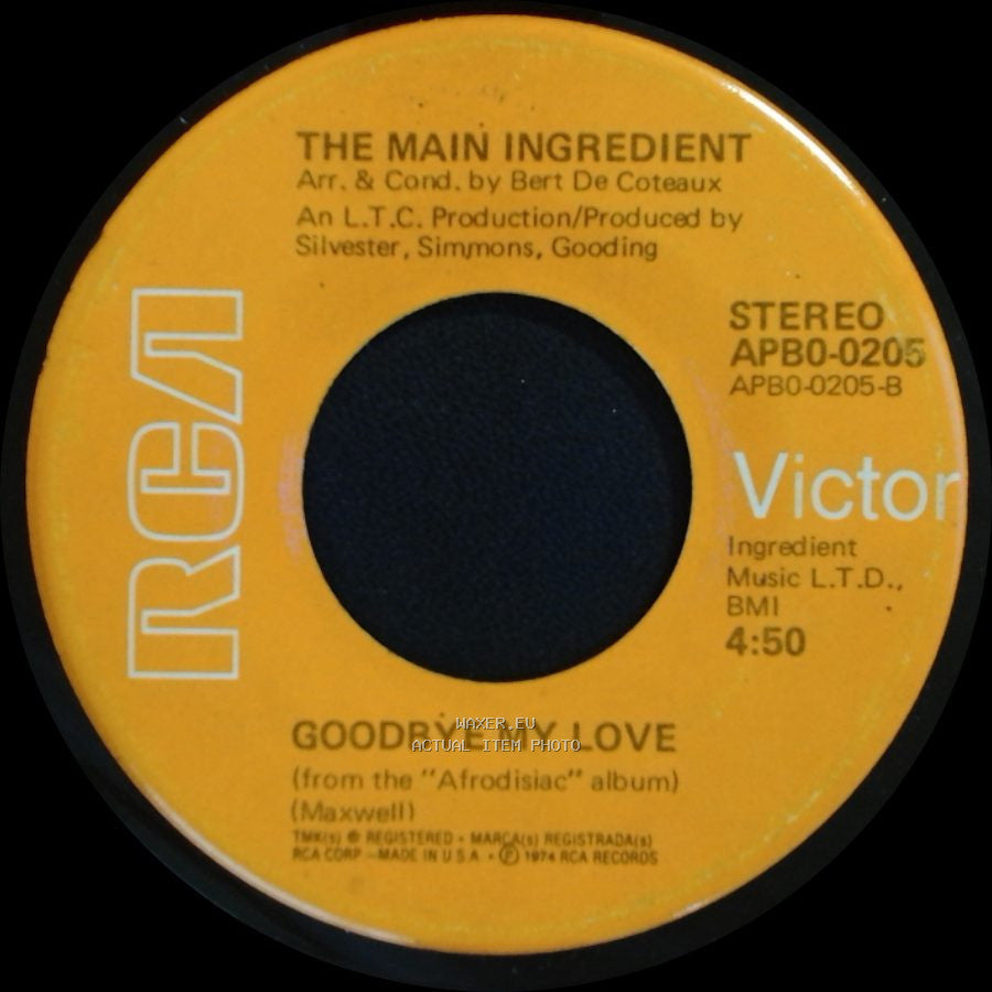 The Main Ingredient - Goodbye My Love / Just Don't Want To Be Lonely side A