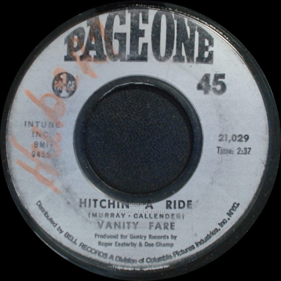 Vanity Fare - Hitchin' A Ride / Hitchin' A Ride side B