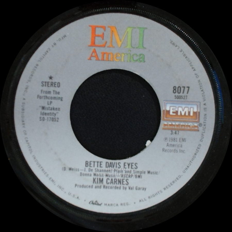 Kim Carnes - Bette Davis Eyes / Miss You Tonite side A