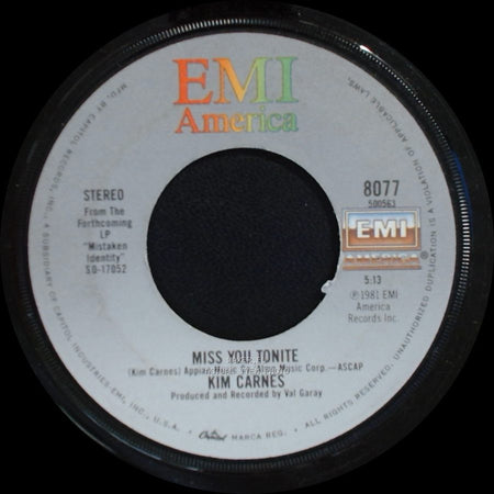 Kim Carnes - Bette Davis Eyes / Miss You Tonite side B