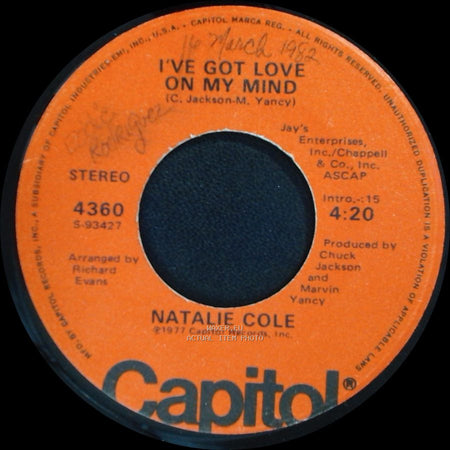 Natalie Cole - I've Got Love On My Mind / Unpredictable You side A