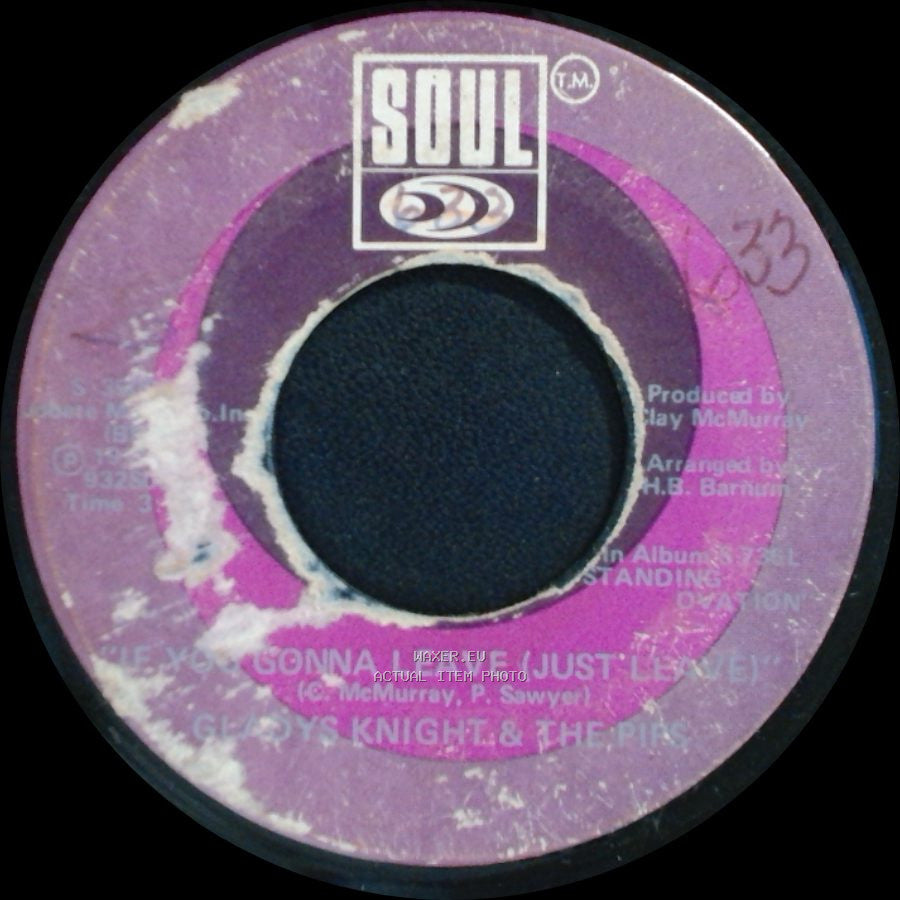 Gladys Knight & The Pips - Help Me Make It Through The Night / If You're Gonna Leave (Just Leave) side B