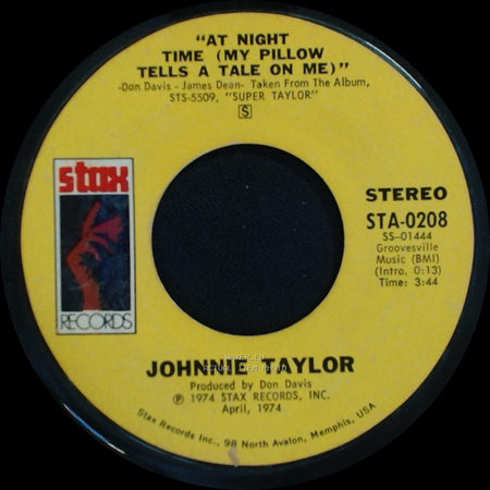 Johnnie Taylor - I've Been Born Again / At Night Time (My Pillow Tells A Tale On Me) side B