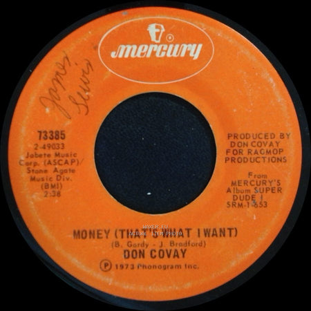 Don Covay - Money (That's What I Want) / I Was Checkin' Out She Was Checkin' In side A