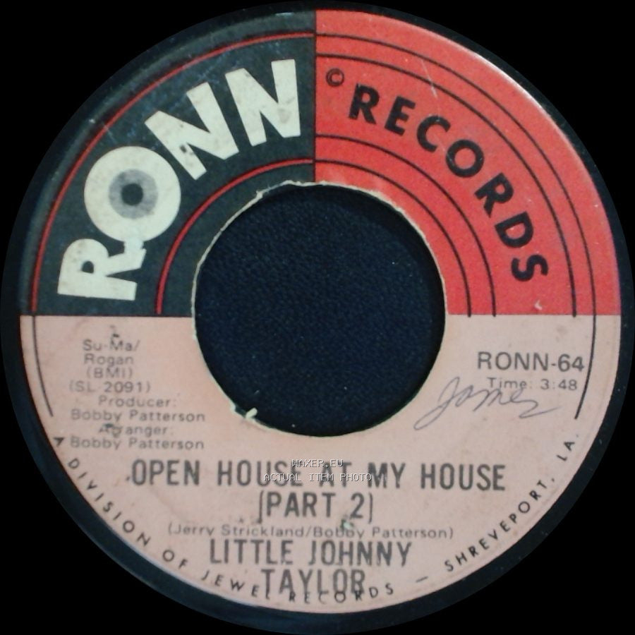 Little Johnny Taylor - Open House At My House (Part 2) / Open House At My House (Part 1) side A