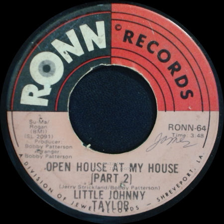 Little Johnny Taylor - Open House At My House (Part 2) / Open House At My House (Part 1) side A