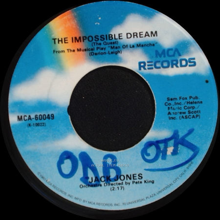 Jack Jones - Strangers In The Night / The Impossible Dream (The Quest) side B