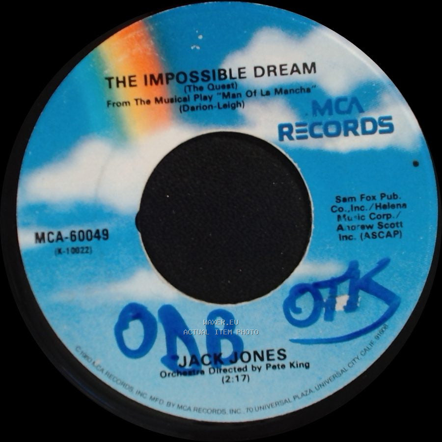 Jack Jones - Strangers In The Night / The Impossible Dream (The Quest) side B
