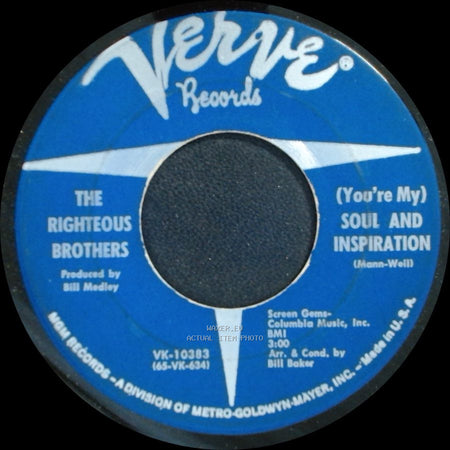 The Righteous Brothers - (You're My) Soul And Inspiration / Unknown Title B side A