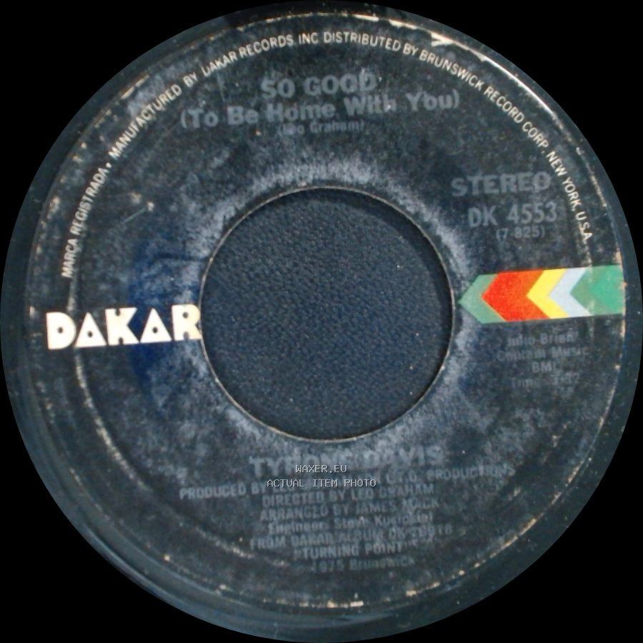 Tyrone Davis - I Can't Bump / So Good (To Be Home With You) side B