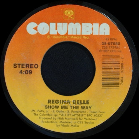 Regina Belle - Show Me The Way / Show Me The Way (Instrumental) side A