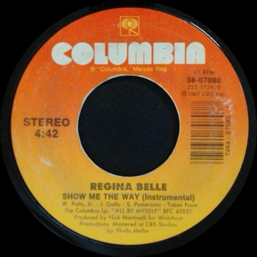 Regina Belle - Show Me The Way / Show Me The Way (Instrumental) side B