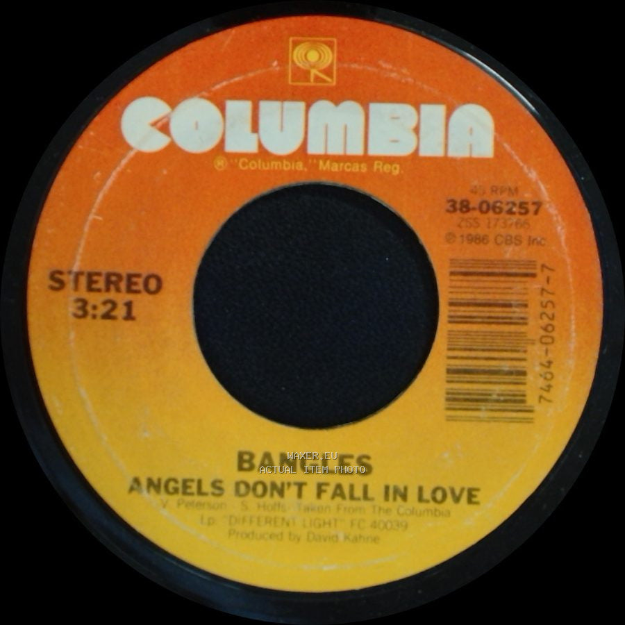 Bangles - Angels Don't Fall In Love / Walk Like An Egyptian side A