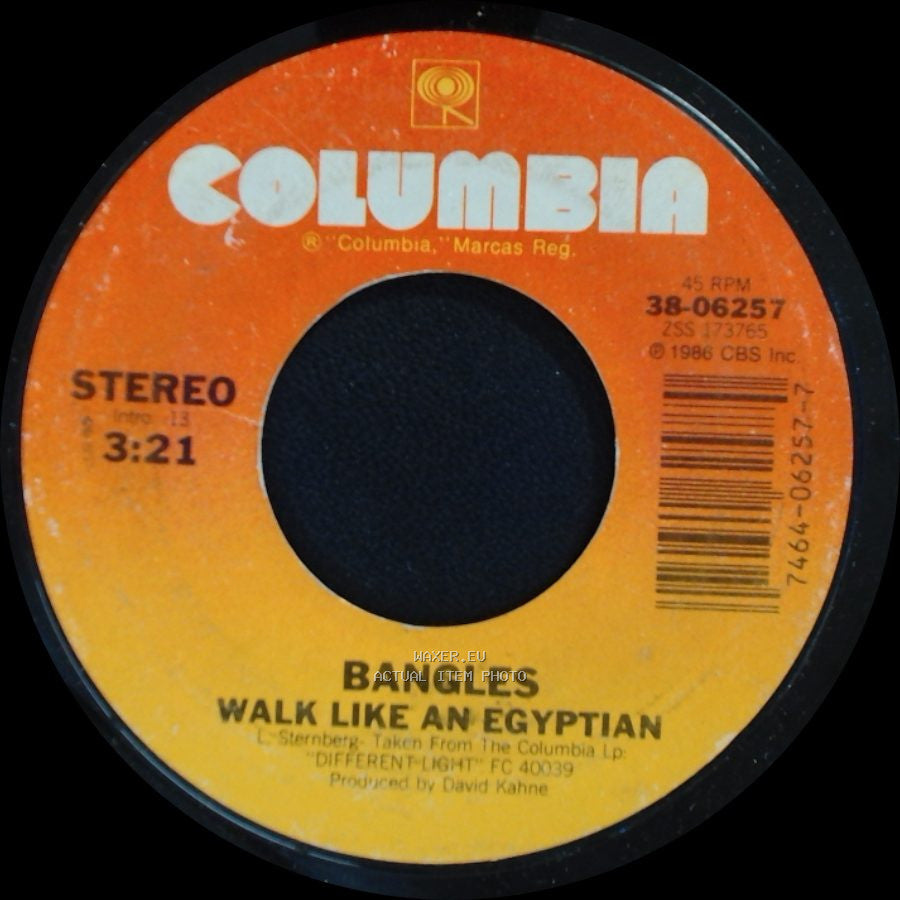 Bangles - Angels Don't Fall In Love / Walk Like An Egyptian side B