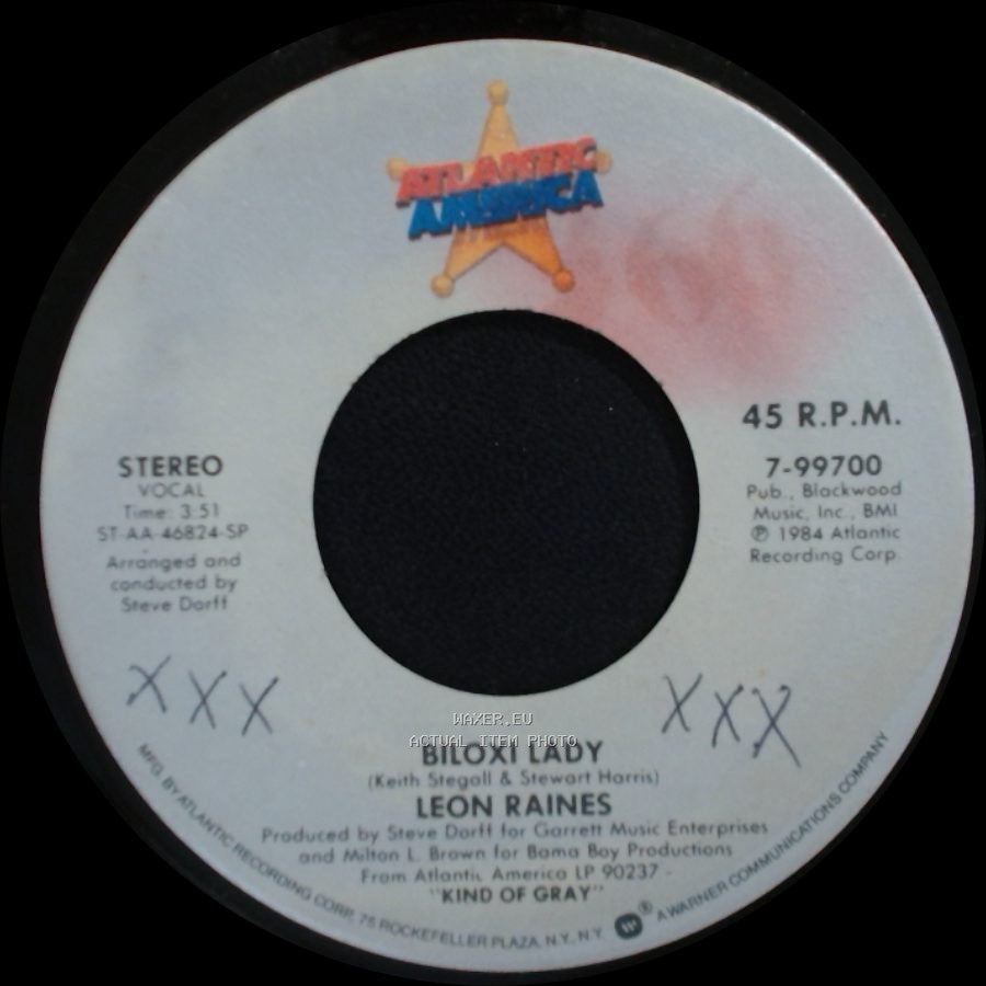 Leon Raines - Listen To The Words / Biloxi Lady side B