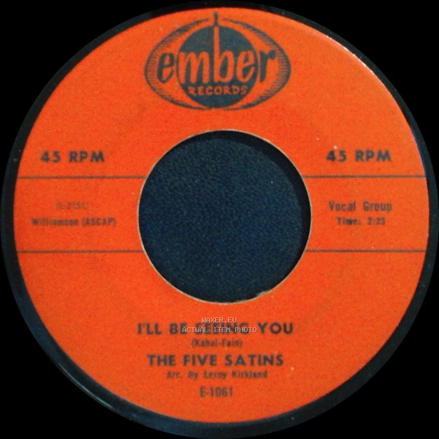 The Five Satins - I'll Be Seeing You / A Night Like This side A