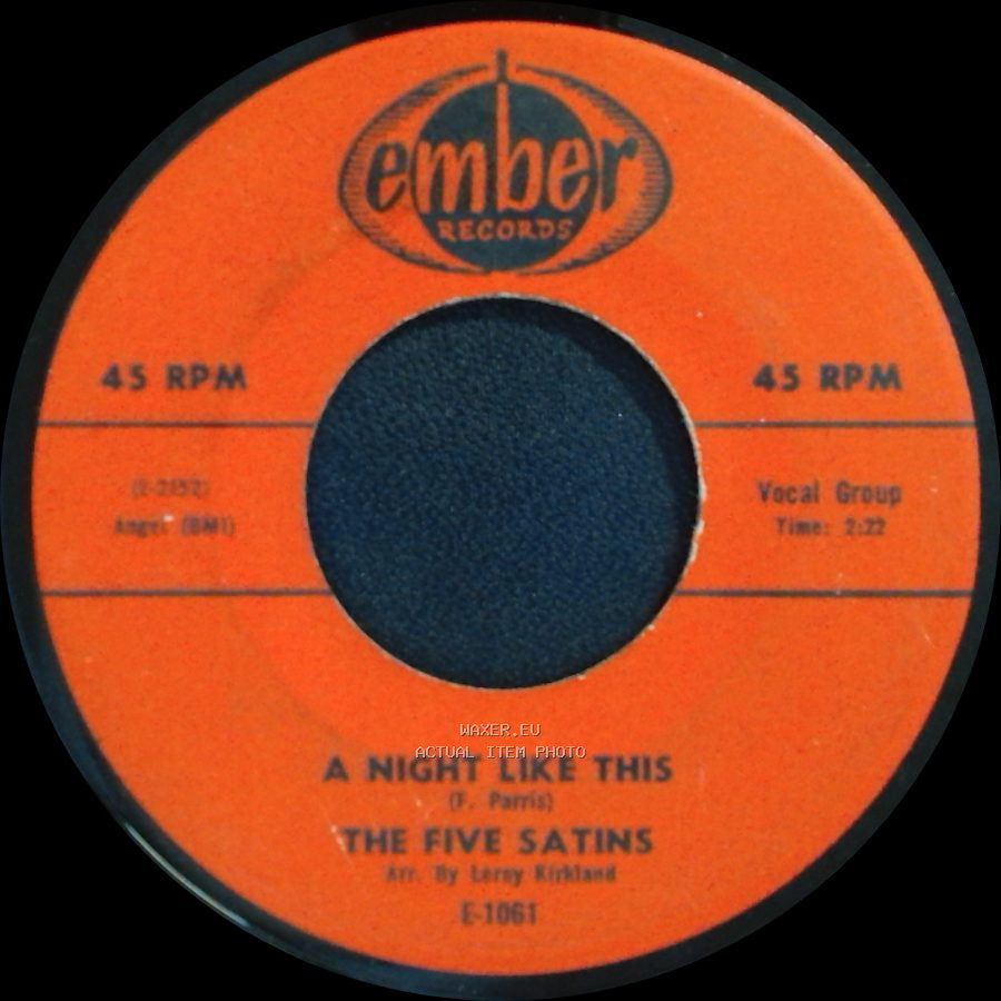 The Five Satins - I'll Be Seeing You / A Night Like This side B