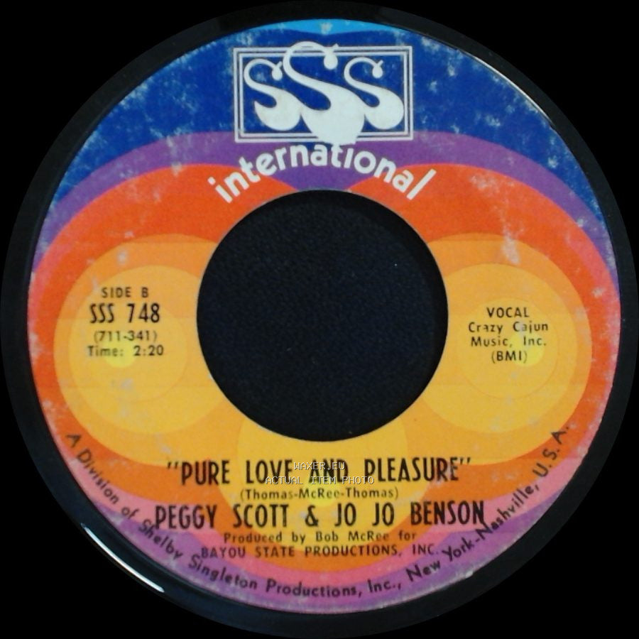 Peggy Scott & Jo Jo Benson - Pickin' Wild Mountain Berries / Pure Love And Pleasure side B