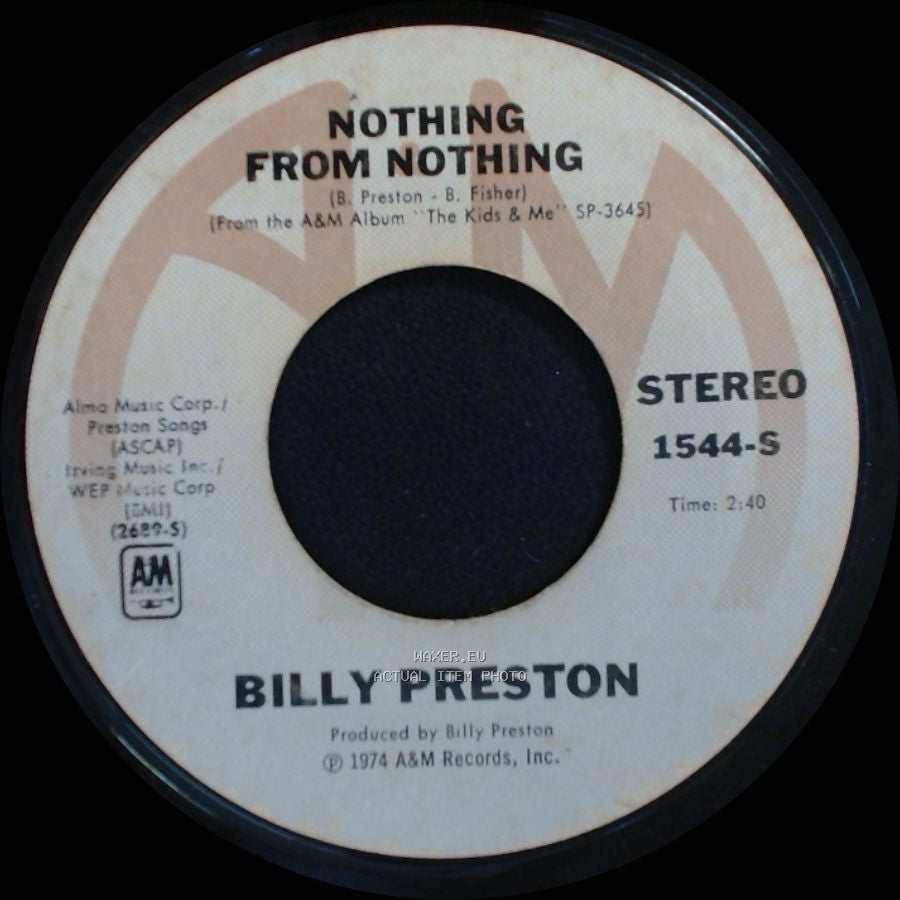 Billy Preston - Nothing From Nothing / My Soul Is A Witness side A