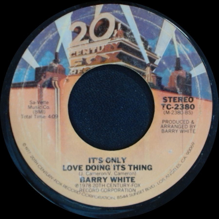 Barry White - It's Only Love Doing Its Thing / Your Sweetness Is My Weakness side A