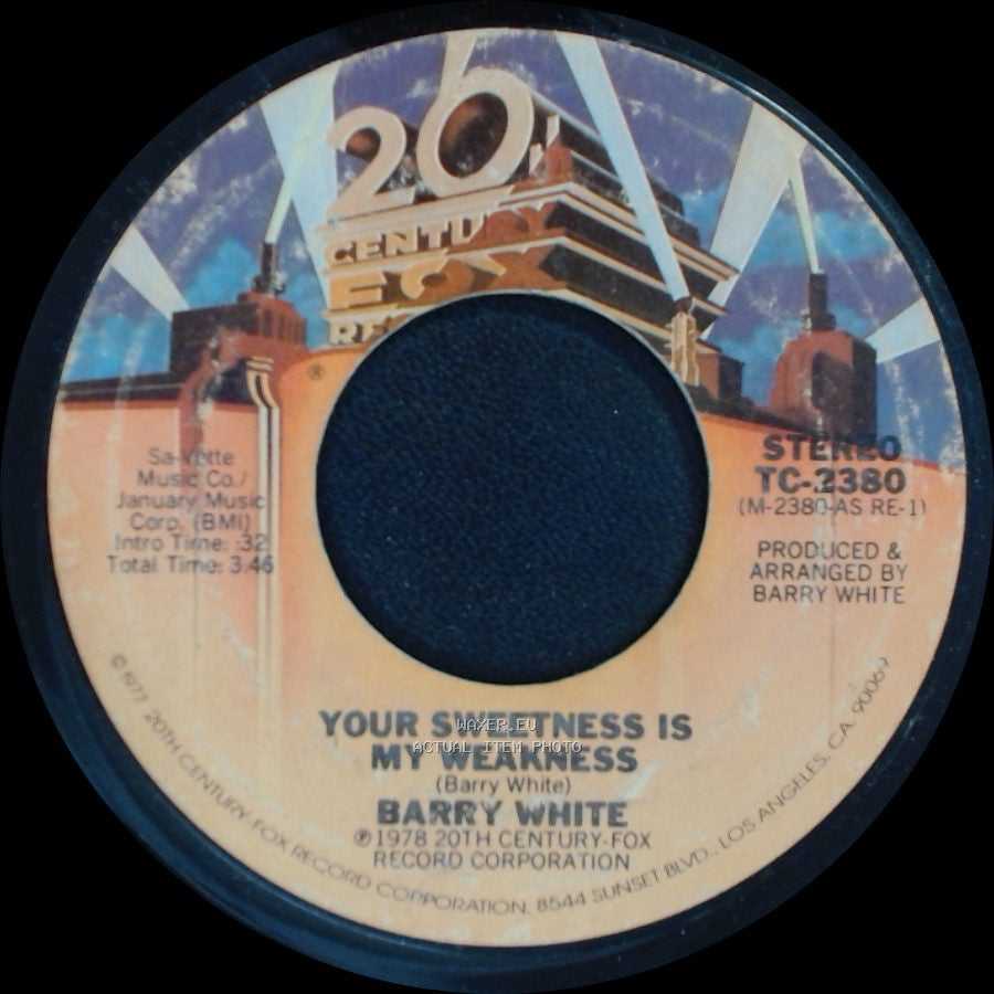 Barry White - It's Only Love Doing Its Thing / Your Sweetness Is My Weakness side B