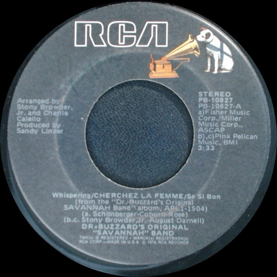 Dr. Buzzard's Original Savannah Band - Sunshower / Whispering/Cherchez La Femme/Se Si Bon side B