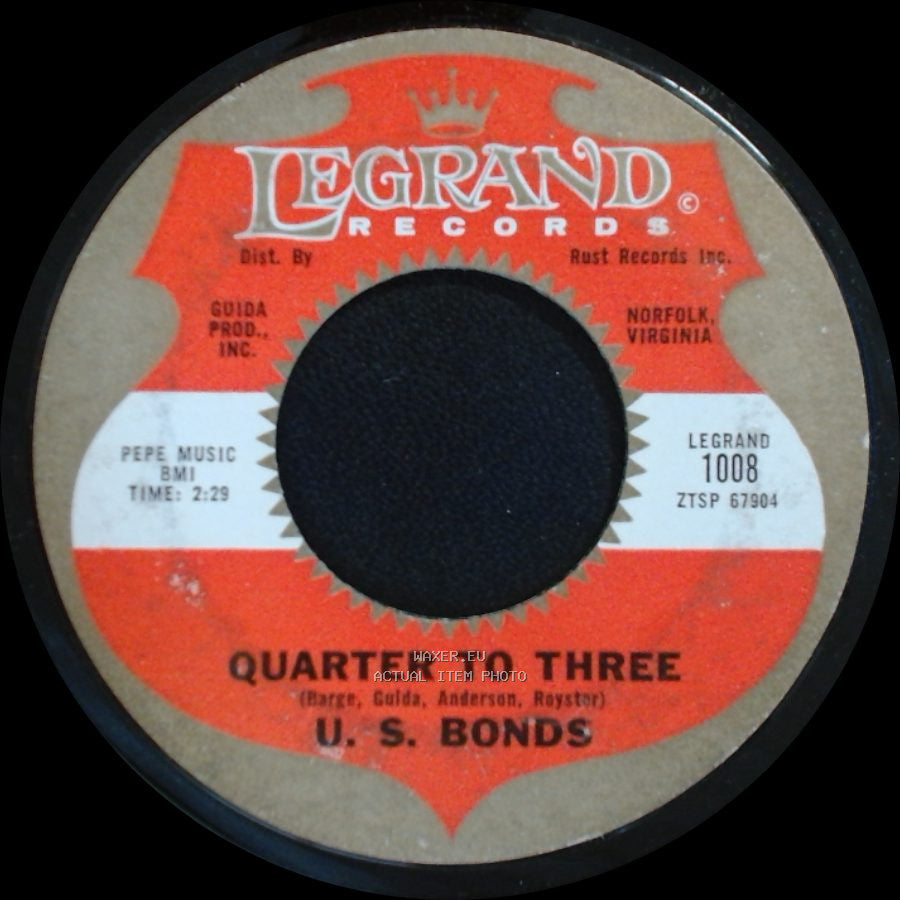 U. S. Bonds - Time Ole Story / Quarter To Three side B