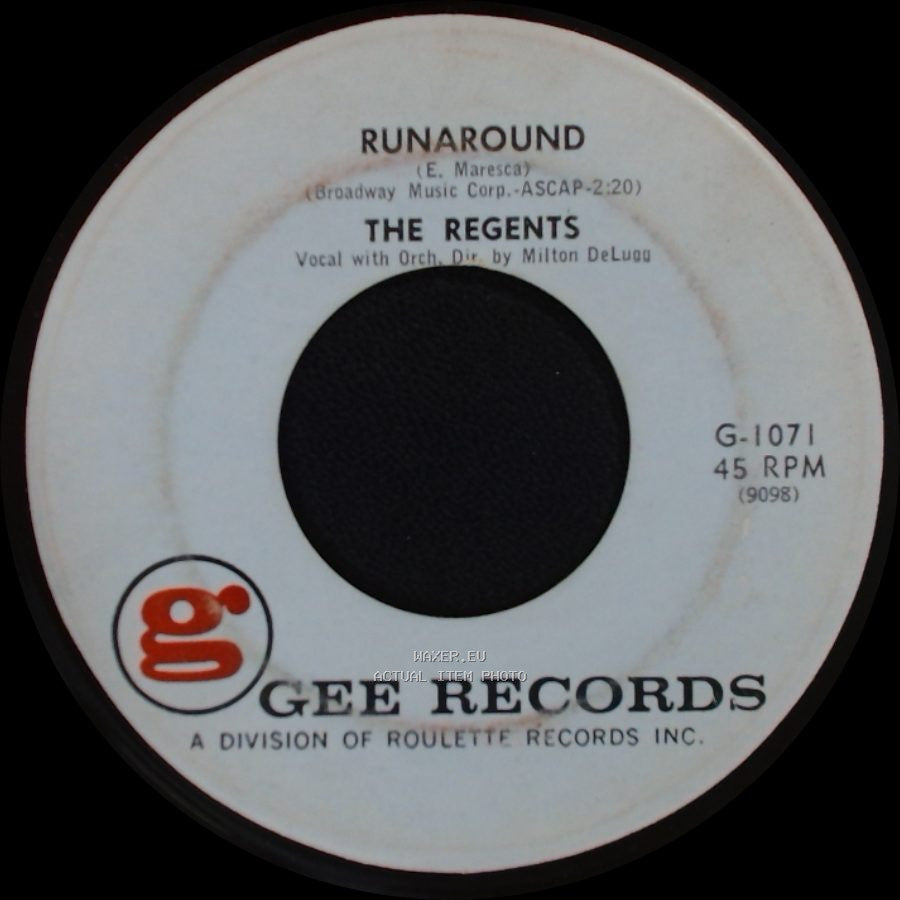 The Regents - Laura My Darling / Runaround side B