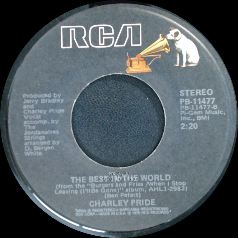 Charley Pride - Where Do I Put Her Memory / The Best In The World side B