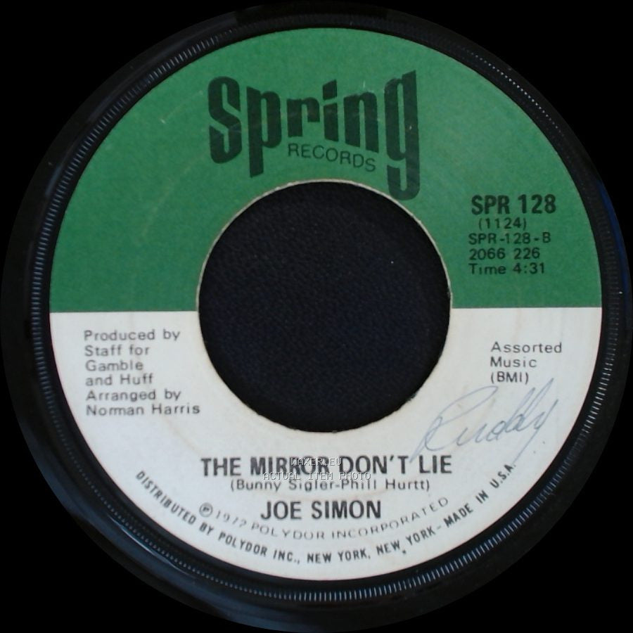 Joe Simon - Power Of Love / The Mirror Don't Lie side B