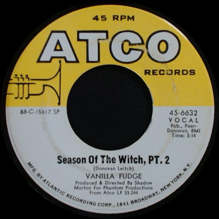 Vanilla Fudge - Season Of The Witch, Pt. 1 / Season Of The Witch, Pt. 2 side B