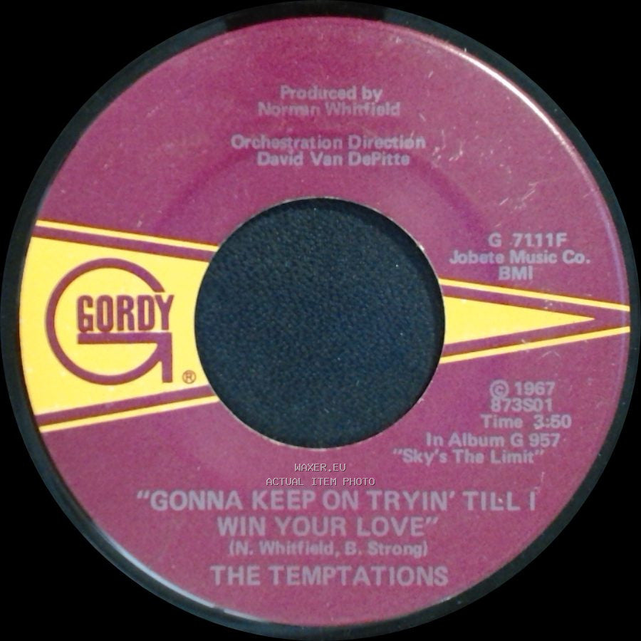 The Temptations - Superstar (Remember How You Got Where You Are) / Gonna Keep On Tryin' Till I Win Your Love side B