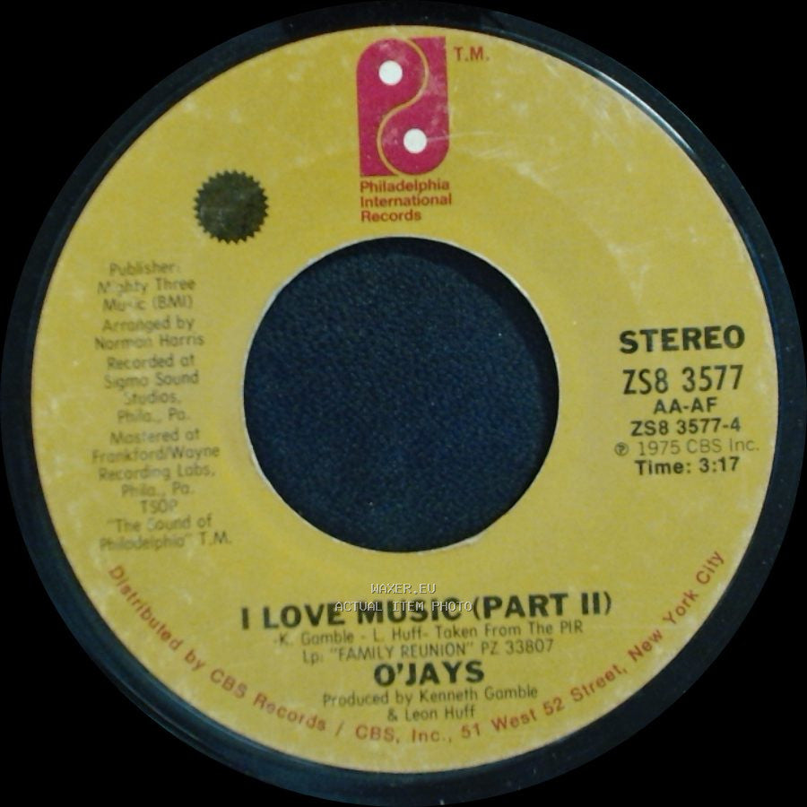 O'jays - I Love Music (Part Ii) / I Love Music (Part I) side B