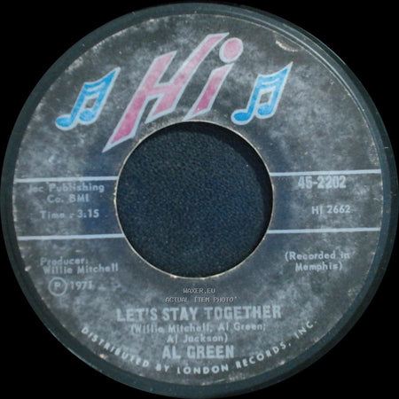 Al Green - Tomorrow's Dream / Let's Stay Together side B