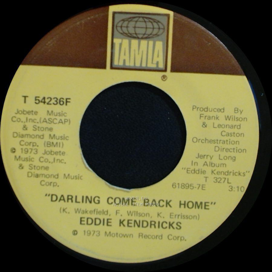 Eddie Kendricks - Loving You The Second Time Around / Darling Come Back Home side B