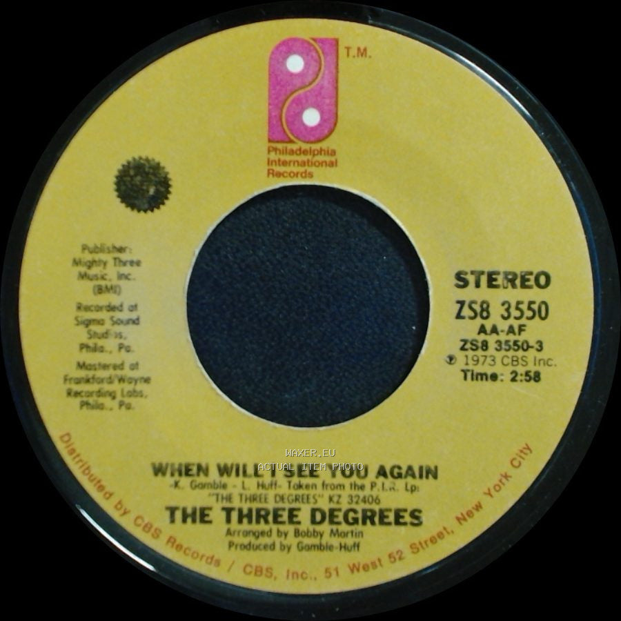 The Three Degrees - When Will I See You Again / Year Of Decision side A