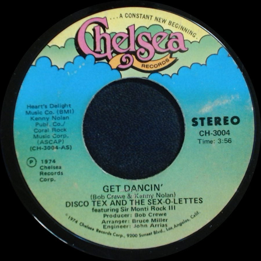 Disco Tex And The Sex-O-Lettes Featuring Sir Monti Rock Iii / Disco Tex And The Sex-O-Lettes - Get Dancin', Part Ii / Get Dancin' side B