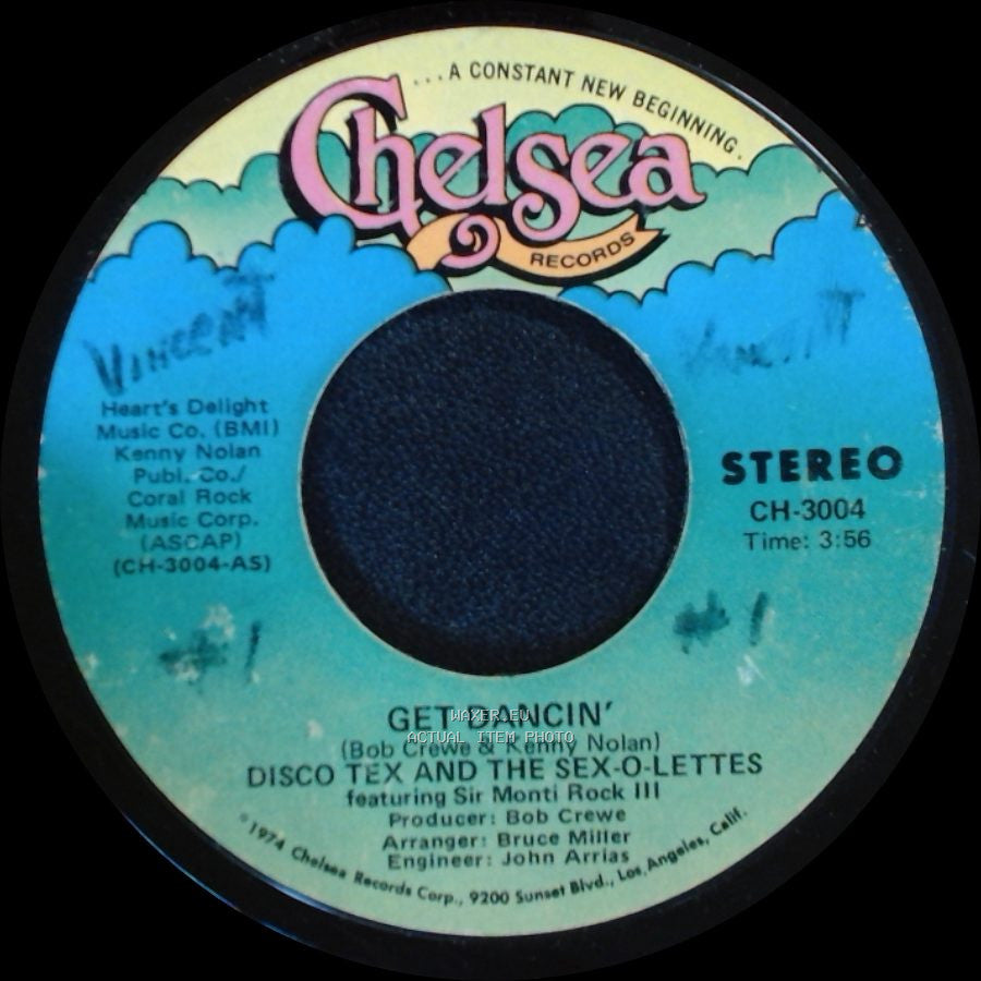 Disco Tex And The Sex-O-Lettes Featuring Sir Monti Rock Iii / Disco Tex And The Sex-O-Lettes - Get Dancin', Part Ii / Get Dancin' side B