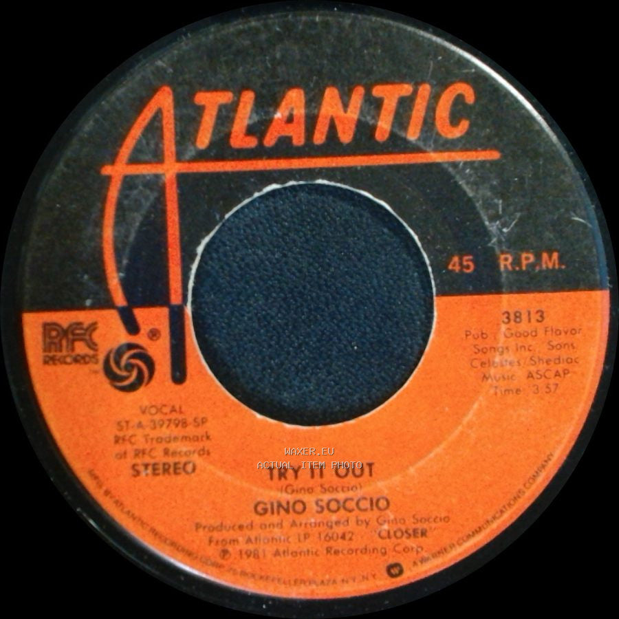 Gino Soccio - Closer / Try It Out side B