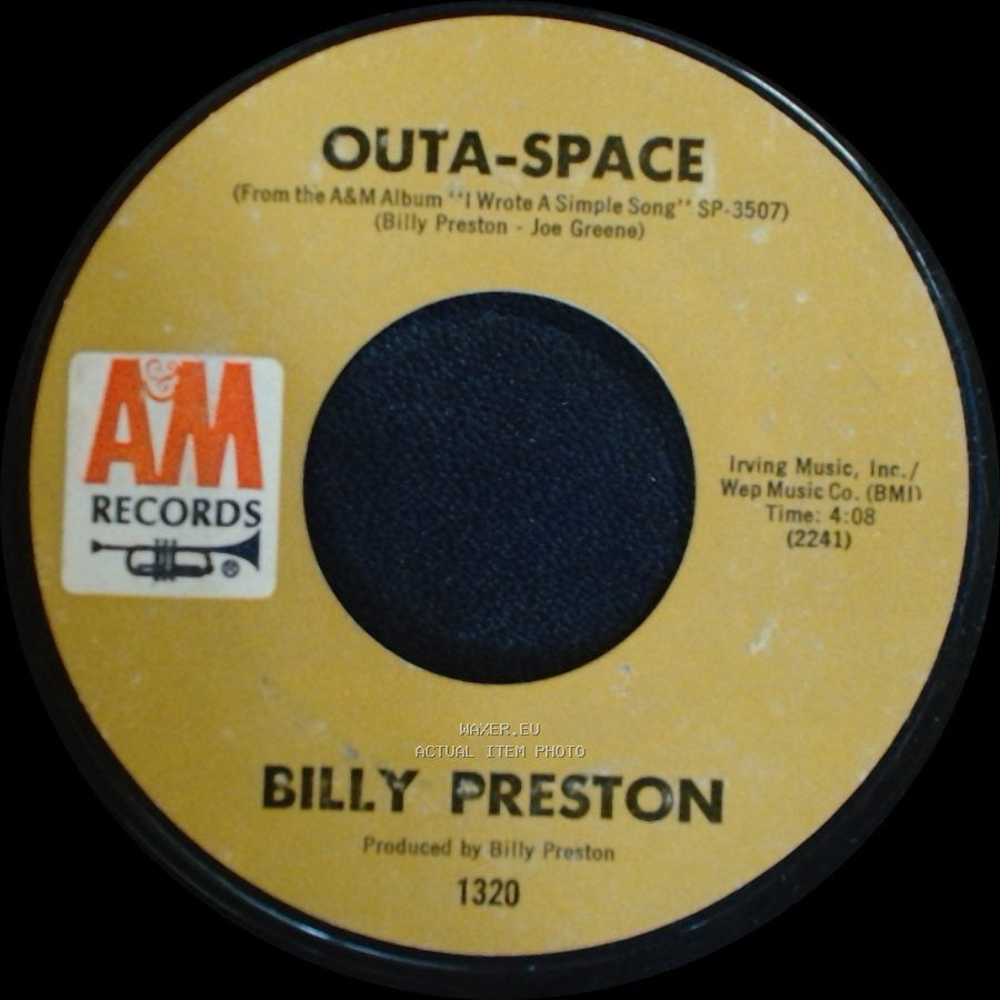 Billy Preston - I Wrote A Simple Song / Outa-Space side B