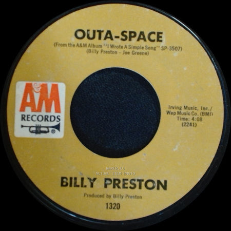 Billy Preston - I Wrote A Simple Song / Outa-Space side B