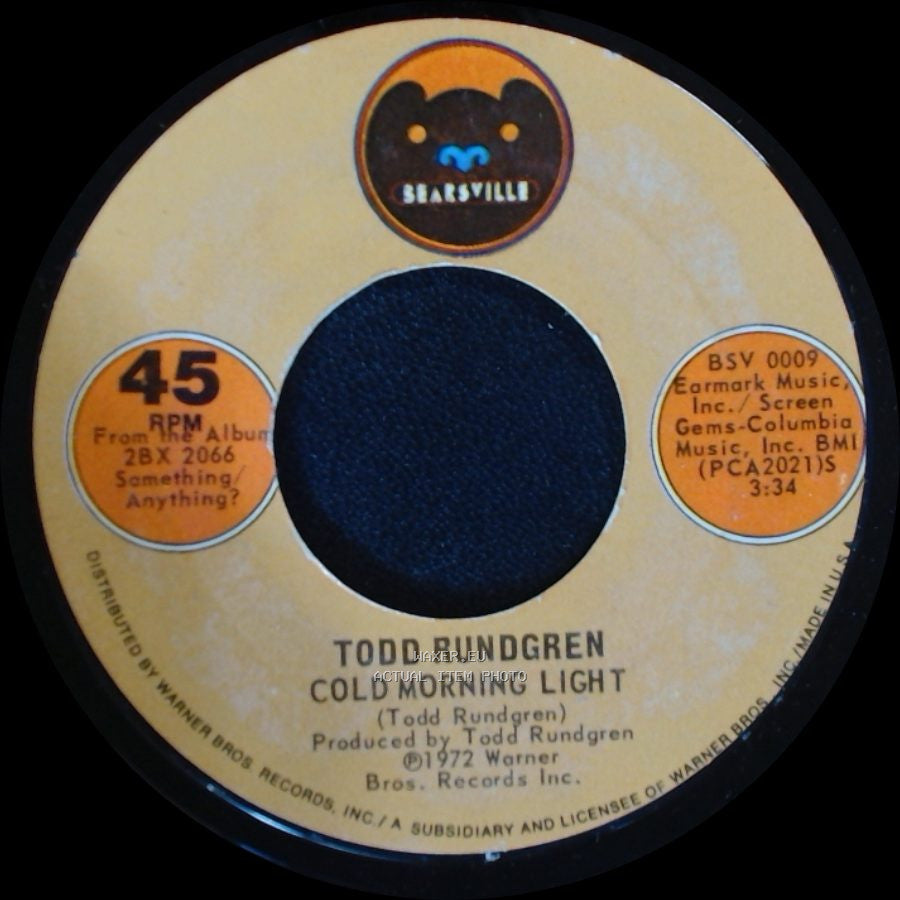 Todd Rundgren - Cold Morning Light / Hello It's Me side A