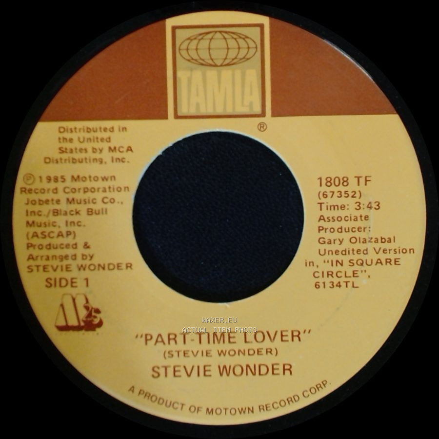Stevie Wonder - Part-Time Lover / Part-Time Lover (Instrumental) side A