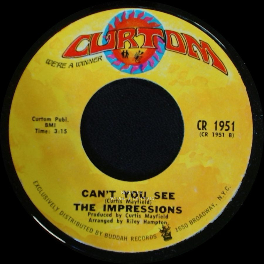 The Impressions - Can't You See / Check Out Your Mind side A